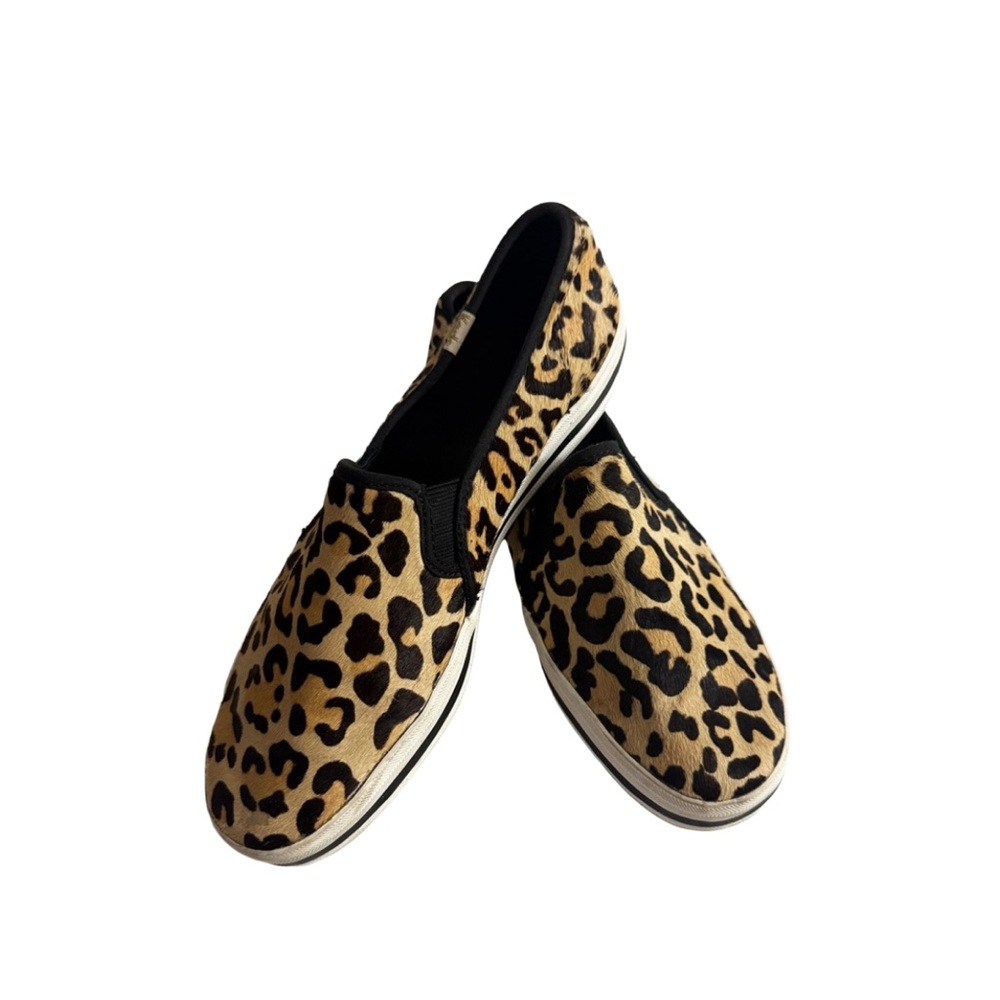 KATE SPADE Pony hair Leopard Animal Print Sneakers 8.5 - Picture 3 of 10
